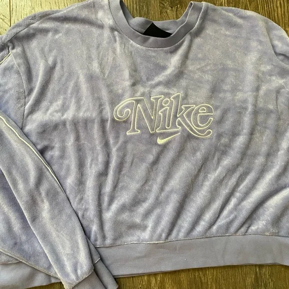 Terry cloth nike cropped sweatshirt!! - Picture 2 of 2